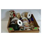 Flat of ribbon. Mostly holiday style. Some