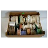 Flat of ribbon. Mostly holiday style. Some