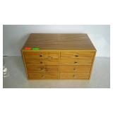 Oak four drawer organizer - 16 x 10 x 9