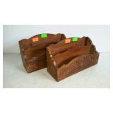 Two desk organizer letter racks