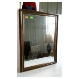 Beveled edge wall mirror, framed - 23 x 30
