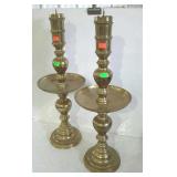 Brass home decor candle holder/ table combo pieces