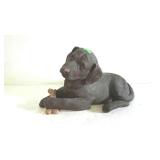 SANDCASTLE sculpture. Chocolate Labrador puppy.