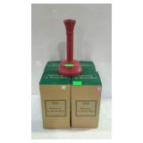 Four candle holders - "Whimsey in Wood Red" by