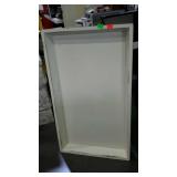 Large wood tray, painted white - 36 x 4 x 21