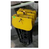 Vintage folding snack tray tables with stand