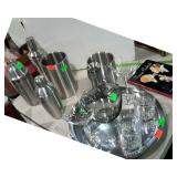 Bar War - cocktail shakers, ice buckets, decanter,