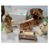Nativity scenes - one corn husk style, one hand