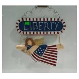 Patriotic decor - "Liberty" wall plaque - 14 x 19