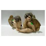 Home decor - two angel statues, 11" tall