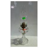 Oil Lamp, clear glass with chimney