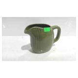 Green pottery milk/juice size pitcher