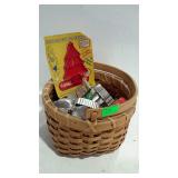 Home decor basket with collection of cookie