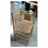 Early Rattan Corner Chair, this one is early and