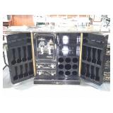 Chinese Liqueur Cabinet, Teakwood cabinet covered