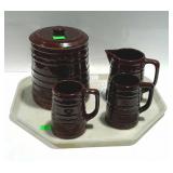 USA Pottery, cookie Jar with lid, beverage