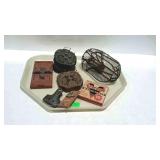 Collection of vintage mouse traps, old wire cage