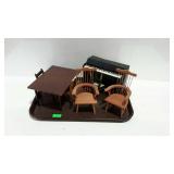 Bigger doll house furniture, table and 2 chairs,