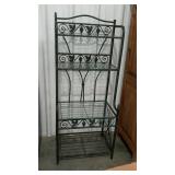 Wine or Bakers Rack, metal framed with greenish
