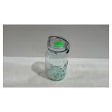 Canning jar - quart size blue glass Atlas E-Z Seal