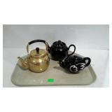 Three teapots - one is aluminum