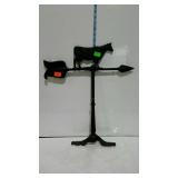Cast weather vane with cow design - 20" tall