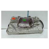 Coach handbag - fabric with leather trim, double