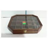 Wall mount curio shadow box - 13.5 x 2.5 x 12"