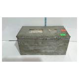Egg shipping crate, tin with divider inserts -