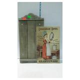 Wall decor, wooden plaque with tin "Crossman Bros