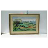 Wall decor - countryside scene, signed J.H Juck &