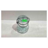 Canning jar - pint size blue glass Atlas E-Z Seal