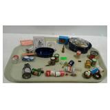 Doll house accessories tray lot - food, wash tubs,