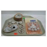 Miniature china tea sets and misc dishes