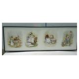 Nursery Rhyme print, framed - no glass - 37 x 12
