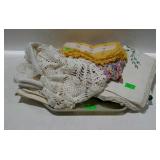 Linens - doilies, dresser scarves, etc - some