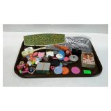 Older Barbie doll accessories - dishes, record