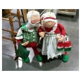 Annalee Dolls, Santa & Mr. Claus, 29" tall