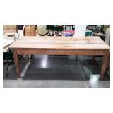 Farm table with three board top, nice heavy duty