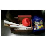 Misc - sleeping bag, box lot-posters, pumpkin head
