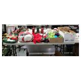 Christmas decor group lot - Santa suit, pinecones,