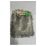 Older beaded evening bag with rope tie closure -