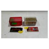 Two partial filled containers of Winchester 17HMR