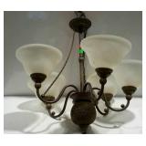 Ceiling light, modern 5 bulbs with frosted glass