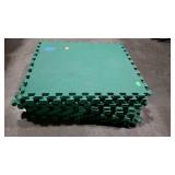 Rubber floor / exercise mat squares- lot of twelve