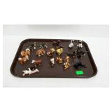Small animal figurines - some bone china, cats are