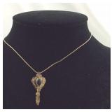 Sterling black onyx necklace