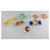 Glass candy decor pieces