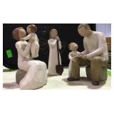 Three Willow tree figurines- "Grandmother", "Angel
