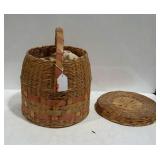 Sewing basket with crochet cotton, patterns, ect